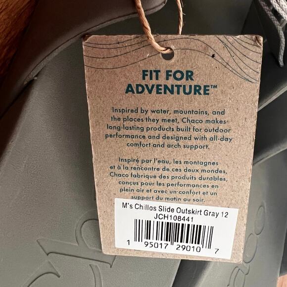 Chaco Chillos Slide In Outskirt Grey Men Size 12 main image 10